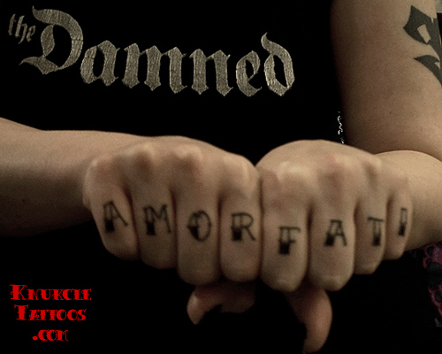 amor fati tattoo designs. KNUCKLE TATTOOS HEALING Around