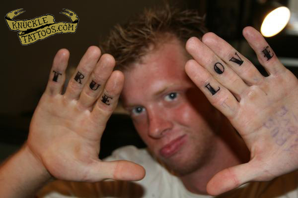 knuckle tattoo. Knuckles tattoos are like an 8