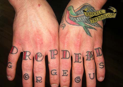 drop dead tattoo. DROP DEAD – GORGEOUS